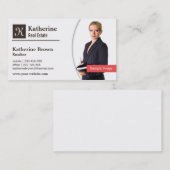 Carte De Visite Moderne, monogramme, agent immobilier, (Devant / Derrière)