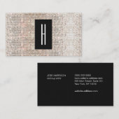 Carte De Visite Moderne Monogramme Beauté Salon Artiste maquillage (Devant / Derrière)