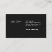 Carte De Visite Moderne Monogramme Beauté Salon Artiste maquillage (Dos)