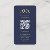 Carte De Visite Moderne Monogramme Dentiste Dentaire Orthodontiste (Dos)