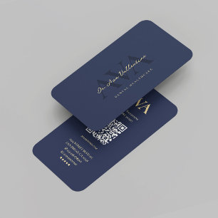 Carte De Visite Moderne Monogramme Dentiste Dentaire Orthodontiste