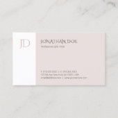 Carte De Visite Moderne Monogrammé Élégant Modèle simple (Devant)