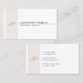 Carte De Visite Moderne Monogrammé Élégant tendance Simple Modèle (Devant / Derrière)