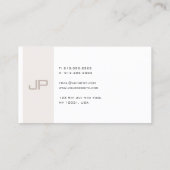 Carte De Visite Moderne Monogrammé Élégant tendance Simple Modèle (Dos)