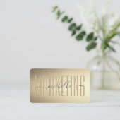 Carte De Visite Moderne Monogramme Marketing Professionnel Faux Go (Debout devant)