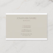 Carte De Visite Moderne Monogramme Professionnel Simple Modèle Lux (Dos)