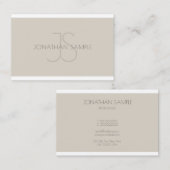 Carte De Visite Moderne Monogramme Professionnel Simple Modèle Lux (Devant / Derrière)
