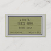 Carte de visite moderne Moss Green (Dos)