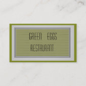 Carte de visite moderne Moss Green (Devant)