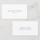 Carte De Visite Moderne nettoyez le professionnel simple élégant (Devant / Derrière)