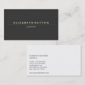 Carte de visite moderne | No 10 (Devant / Derrière)