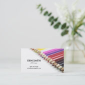Carte de visite moderne no 66 | Crayons crayon (Debout devant)