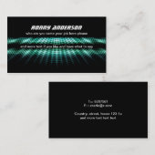 carte de visite moderne noir (Devant / Derrière)