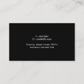 carte de visite moderne noir (Dos)