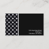 Carte de visite moderne : : Noir avec les cercles (Dos)