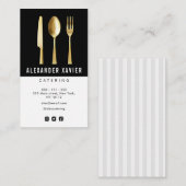 carte de visite moderne noir blanc (Devant / Derrière)