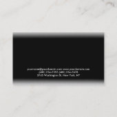 Carte de visite moderne noir blanc (Dos)