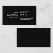 Carte de visite moderne noir blanc attrayant (Devant / Derrière)