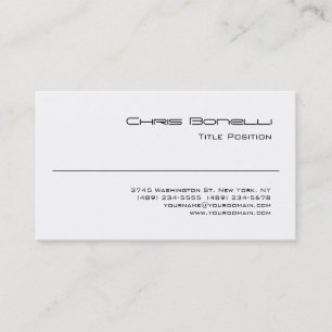 Carte de visite moderne Noir Blanc Charmant