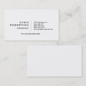 Carte de visite moderne Noir Blanc Noir Attractif (Devant / Derrière)