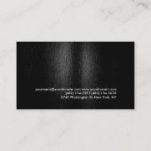 Carte de visite moderne noir blanc orange (Dos)