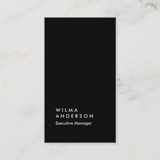 Carte De Visite Moderne noir blanc tendance professionnel impressi (Devant)