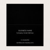 CARTE DE VISITE MODERNE NOIR COMPANY LOGO FOLDED (Intérieur déplié)
