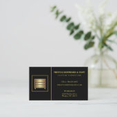 Carte De Visite Moderne noir élégant professionnel (Debout devant)
