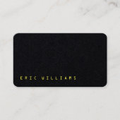 carte de visite moderne noir et jaune (Devant)