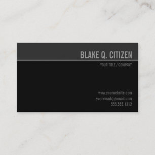 Carte de visite moderne noir / gris