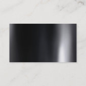 Carte De Visite Moderne noir gris blanc élégant élégant (Dos)