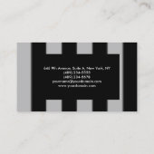 Carte De Visite Moderne Noir Gris Gris Gris Gris Gris Professionne (Dos)