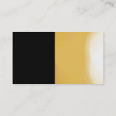 Carte de visite moderne noir jaune clair (Dos)
