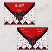 Carte de visite moderne Noir Rouge Blanc Pot (Devant / Derrière)