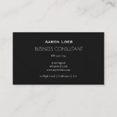Carte de visite moderne noire avec code QR (Dos)