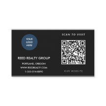 Carte de visite moderne noire avec logo personnali