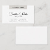 Carte de visite moderne Nom de script Modèle perso (Devant / Derrière)