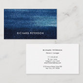 Carte de visite moderne océan bleu plage (Devant / Derrière)