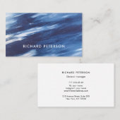 Carte de visite moderne océan bleu plage (Devant / Derrière)