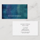 Carte de visite moderne océan bleu plage (Devant / Derrière)