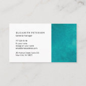 Carte de visite moderne océan bleu plage (Dos)