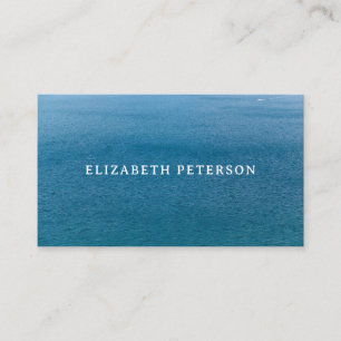 Carte de visite moderne océan bleu plage