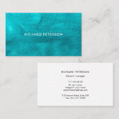 Carte de visite moderne océan bleu plage (Devant / Derrière)