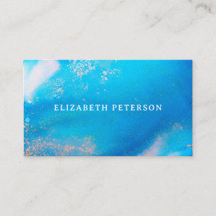 Carte de visite moderne océan bleu plage