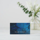 Carte de visite moderne océan bleu plage (Debout devant)