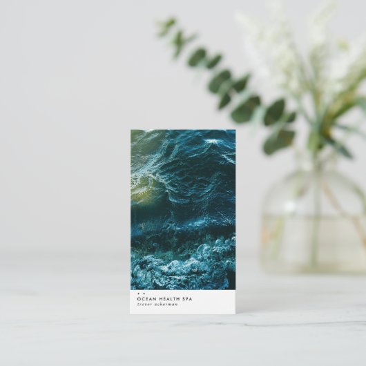 Carte de visite moderne Ocean Tide (Debout devant)
