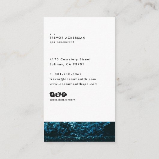 Carte de visite moderne Ocean Tide (Dos)