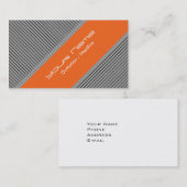 Carte de visite moderne orange (Devant / Derrière)