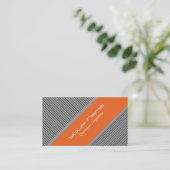 Carte de visite moderne orange (Debout devant)