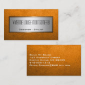 Carte de visite moderne Orange Professional Design (Devant / Derrière)